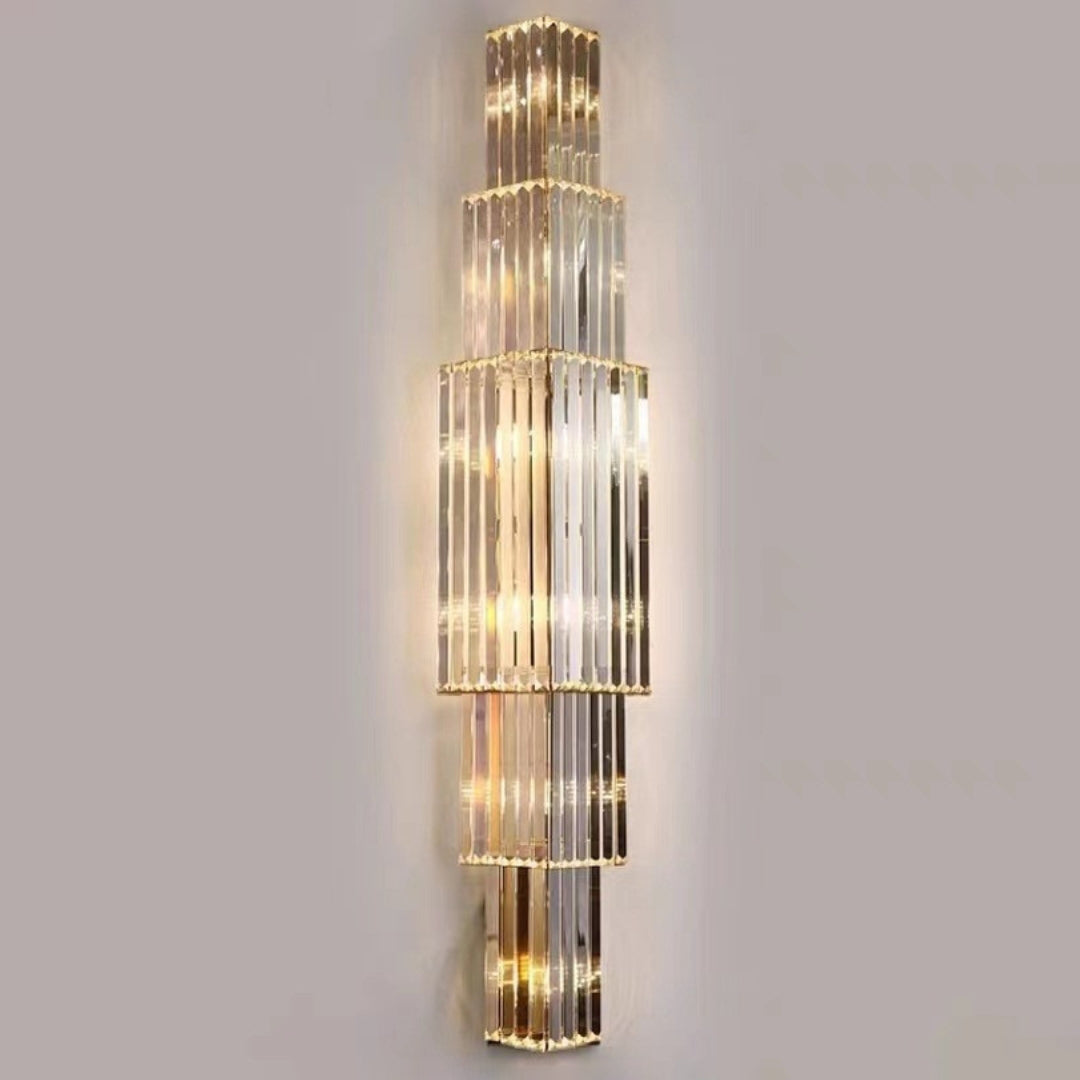 Light Luxury Crystal Layered Wall Lamp