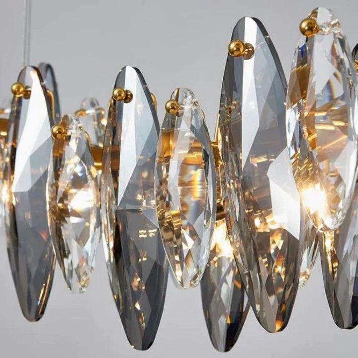 Serene Crystal Linear Chandelier L51"