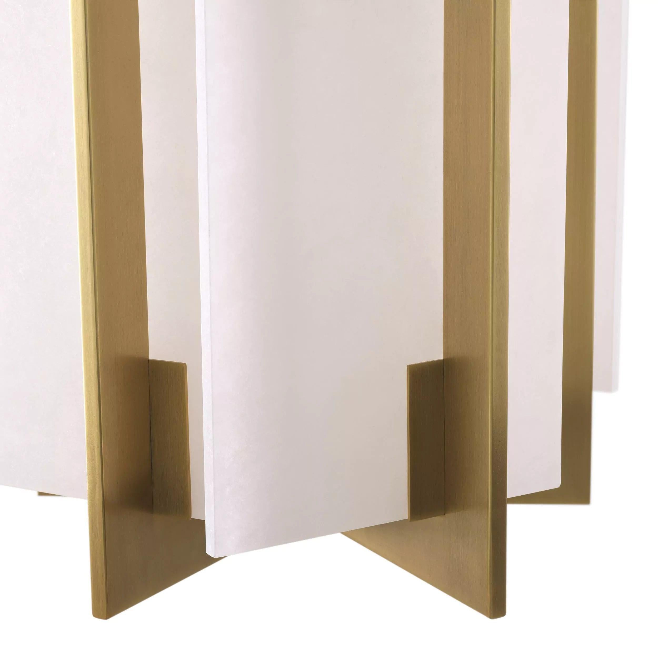 Lugano Modern Brass Alabaster Chandelier with Adjustable Chain