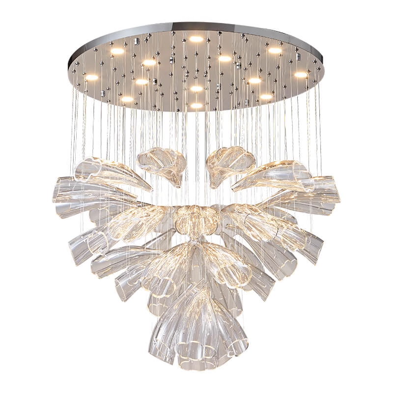 Glass Lotus Chandelier