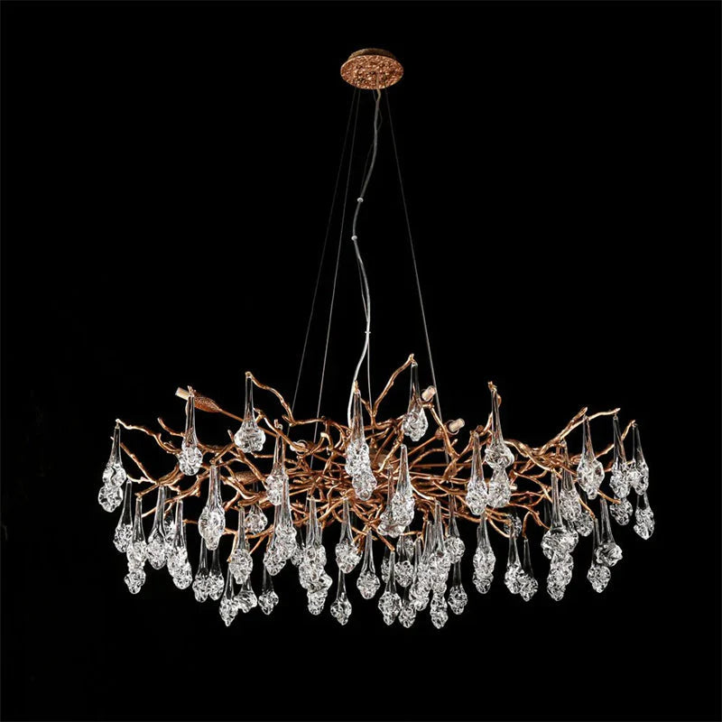 Modern Branch Chandelier Drop Flower D 31.5"