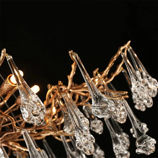 Modern Branch Chandelier Drop Flower D 31.5"