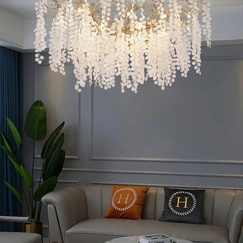 Modern Linear Branch Chandelier