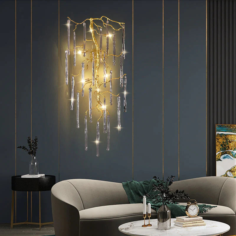 Modern Luxury Crystal Branch Wall Sconce