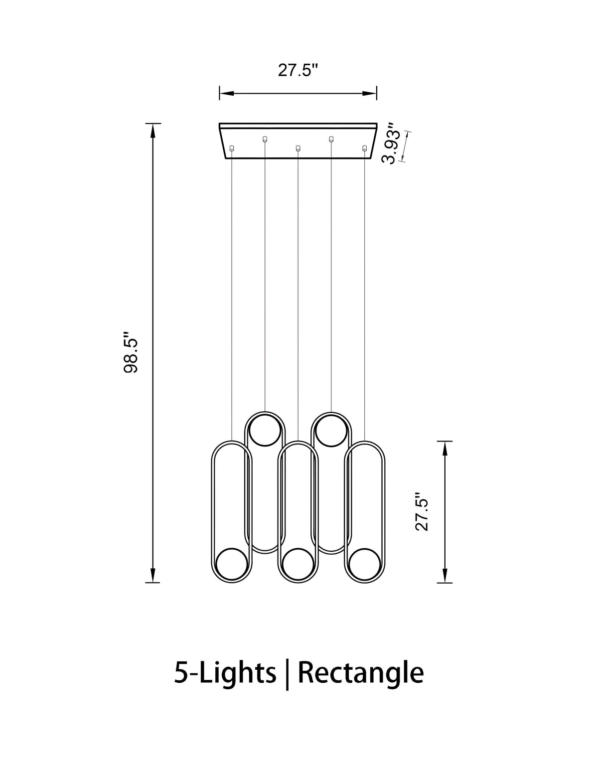 Mila Multi-Light Staircase Chandelier