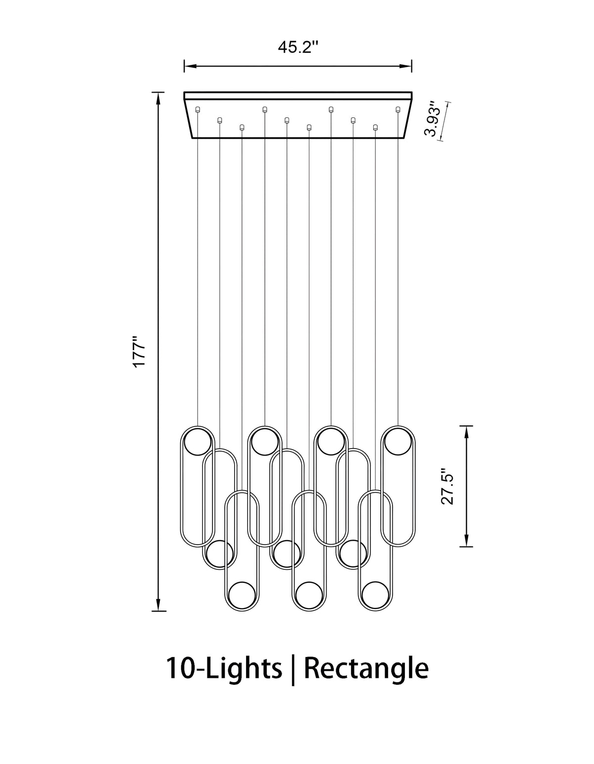 Mila Multi-Light Staircase Chandelier