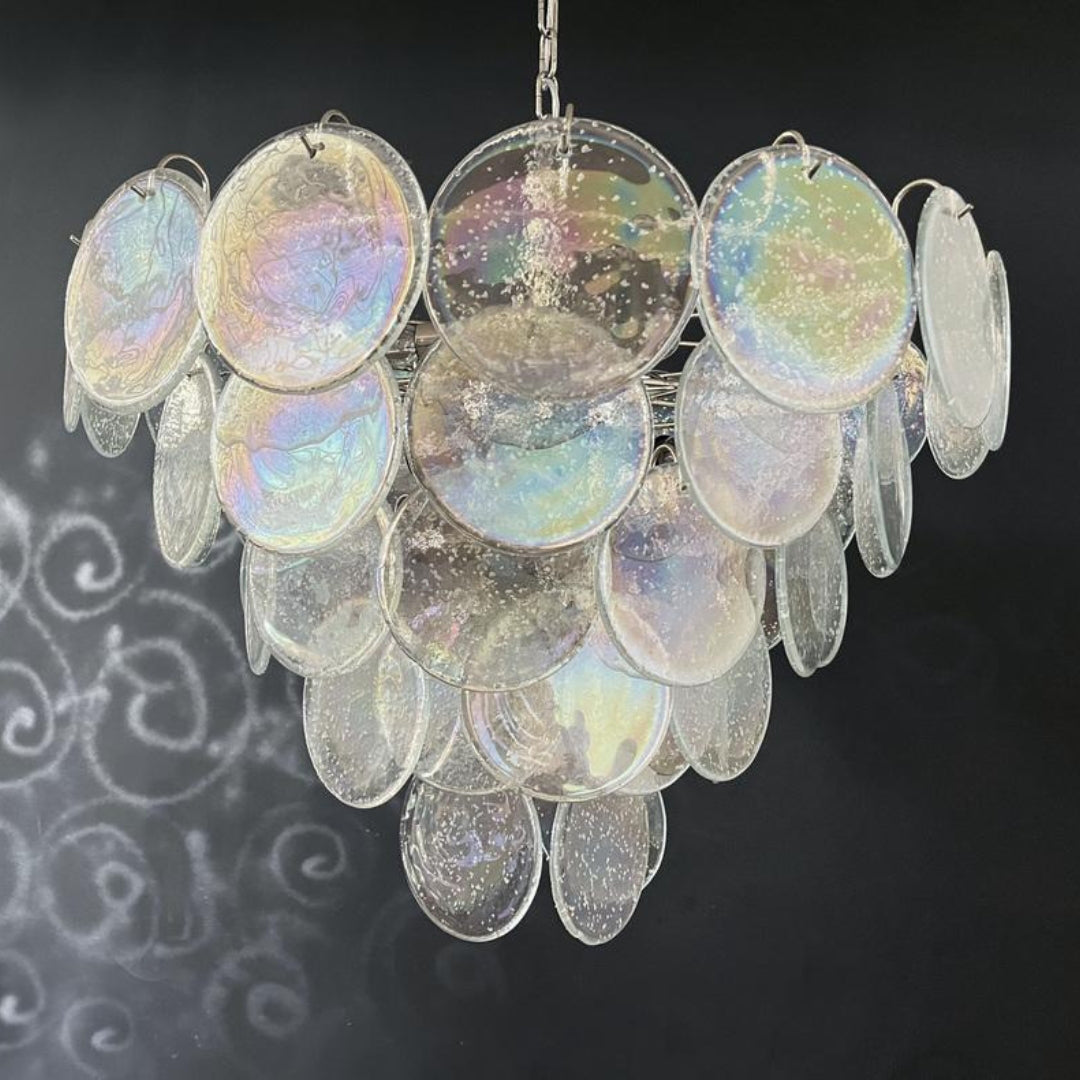 Murano Chandelier 57 Iridescent Glass