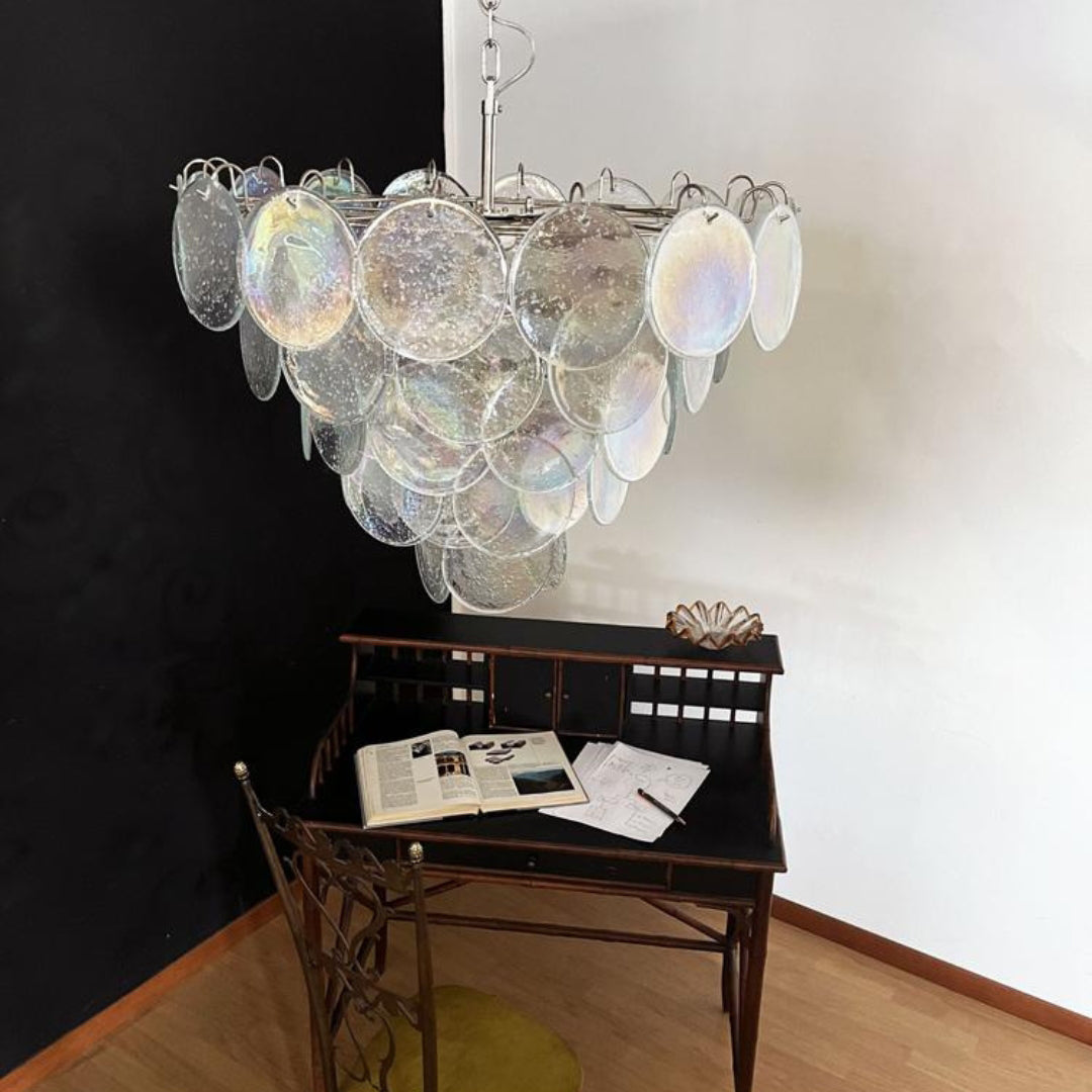 Murano Chandelier 57 Iridescent Glass