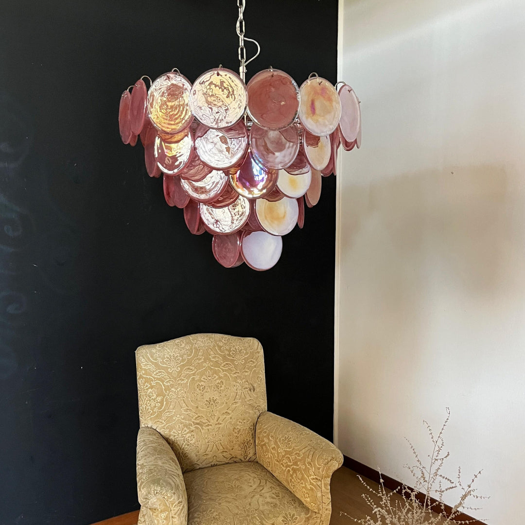 Murano Chandelier 57 Pink