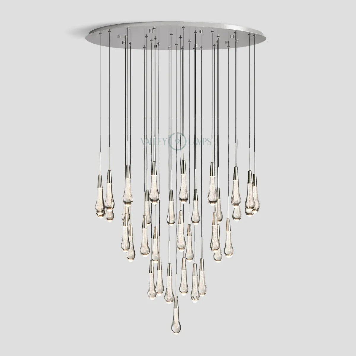 Soltaire round chandelier 36'' for living room/ bedroom