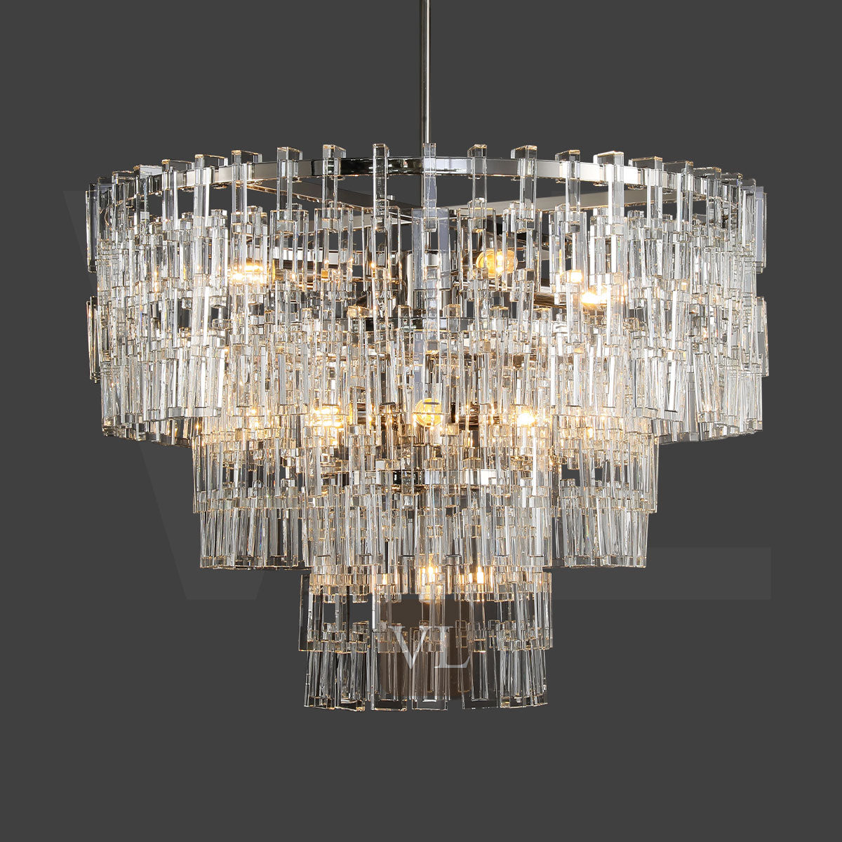 Miravon 2 Tier K9 Crystal Round Chandelier