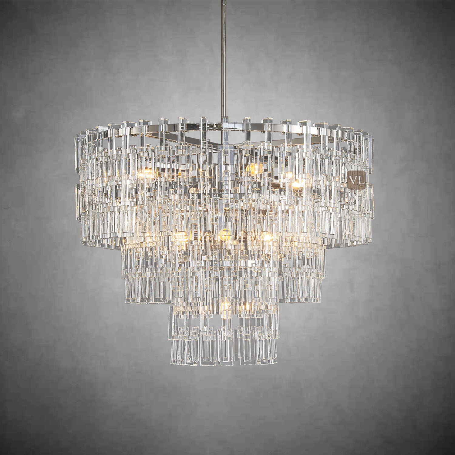 Miravon 2 Tier K9 Crystal Round Chandelier