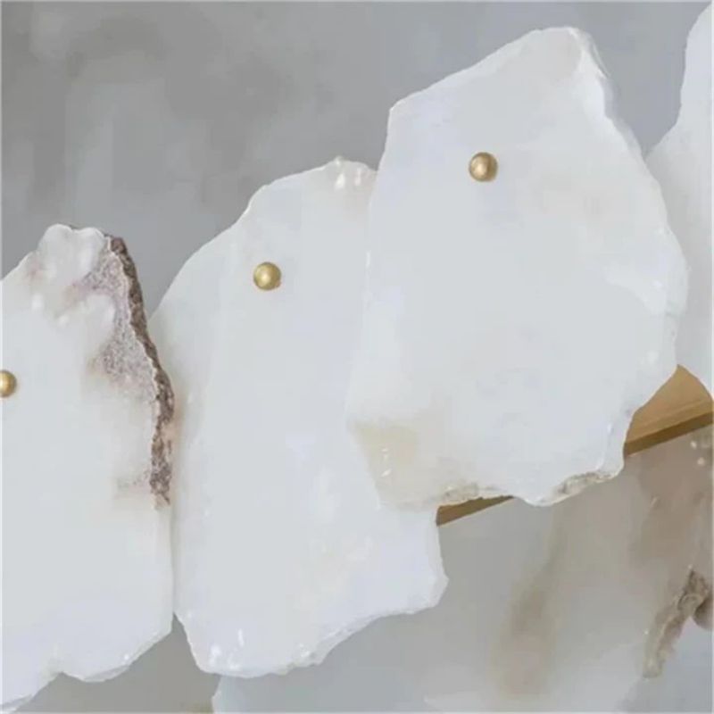 Alabaster Flakes Linear Chandelier -Rod