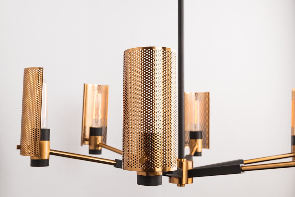 Pilsen Modern Brass Chandelier 2 Sizes - Troy Lighting