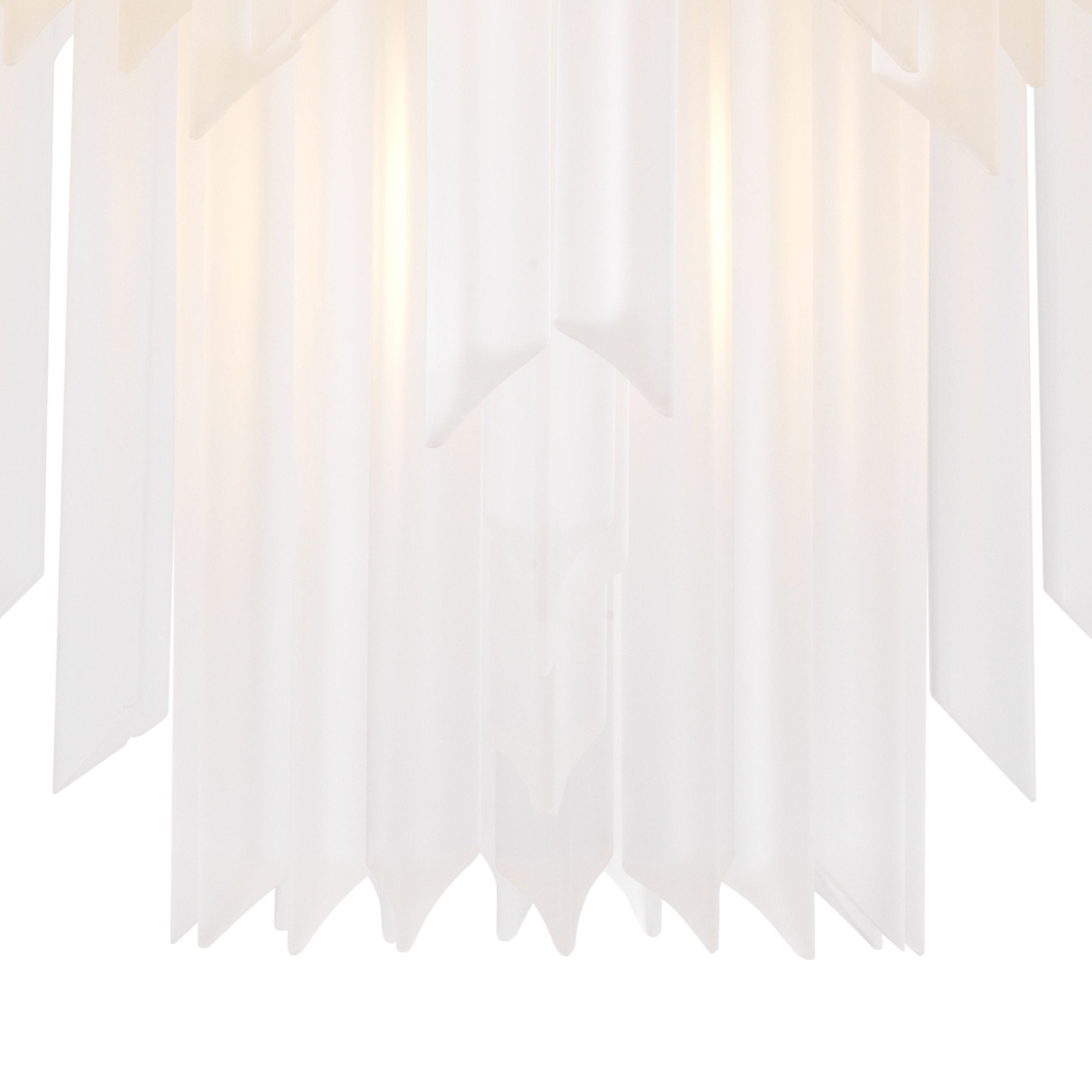 Pulsar Modern Glass Chandelier - Nickel