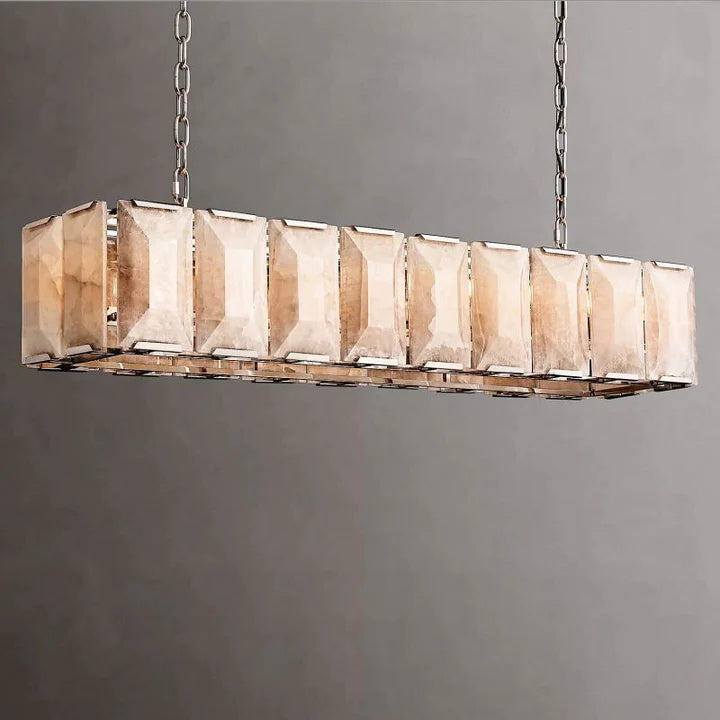 Harlow Calcite Rectangular Chandelier 62"