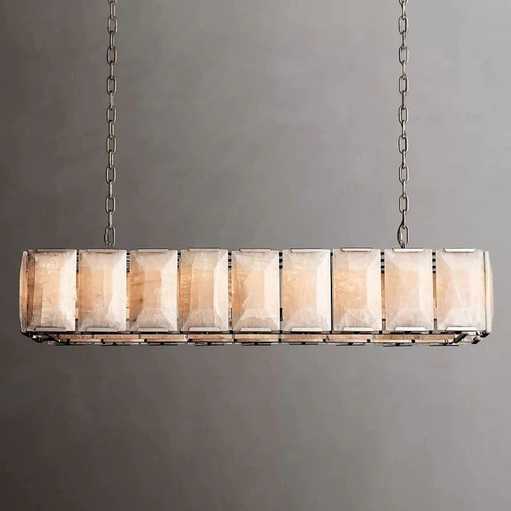 Harlow Calcite Rectangular Chandelier 62"