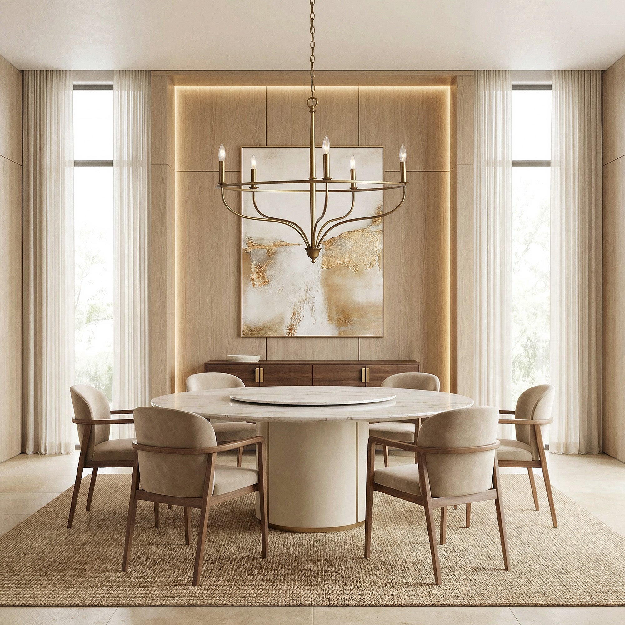 Valley Lamps Rosalind Rattan Chandelier