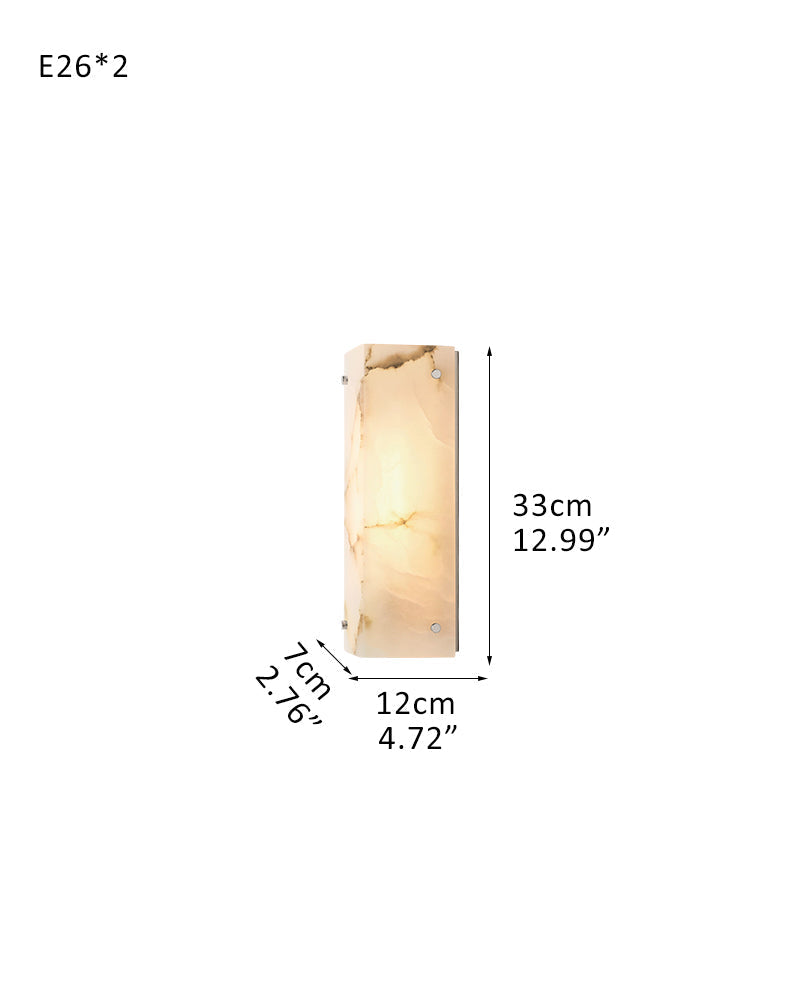 Reynard Alabaster Grand Wall Sconce Light Fixture 13"H 25"H