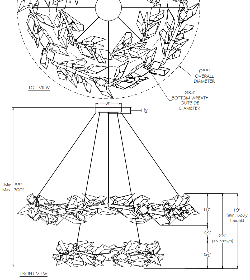 Art Handcrafted 1/2/3-tier Diamond-cut Crystal Chandelier