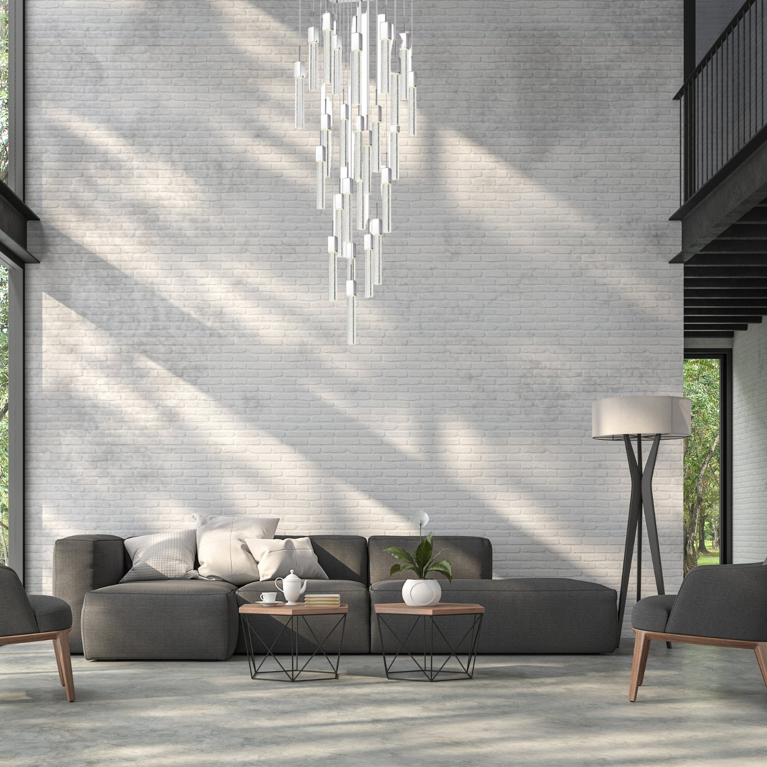 Sparkling Night Chandelier Vertical // XL  25  Light