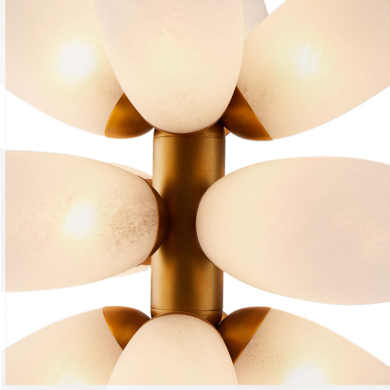 Arteriors Starling 12-Light Chandelier with Sputnik Silhouette and Frosted Glass Petals