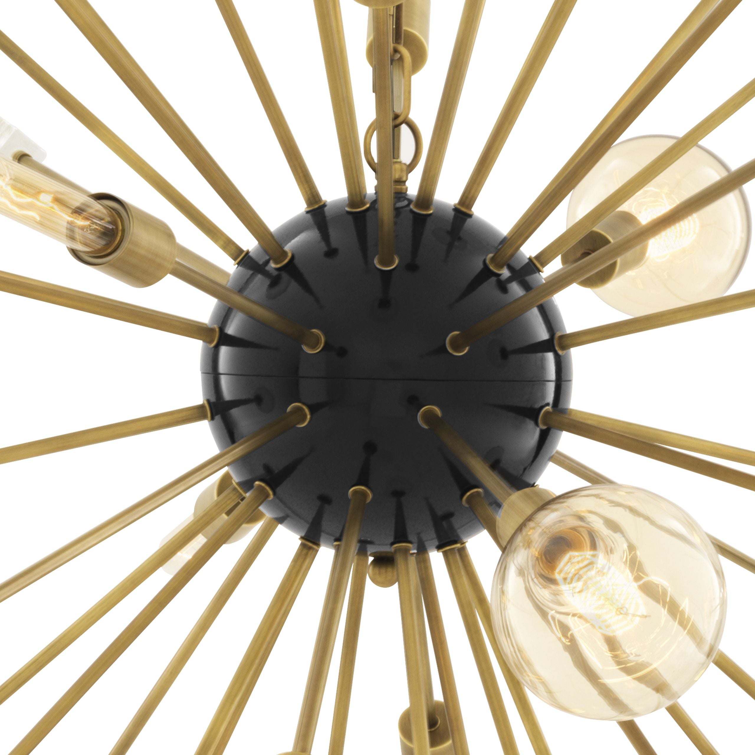 Tivoli Modern Brass Chandelier S/L - Black/Brass