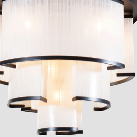 Tremaine Faux Linen Fabric Chandelier