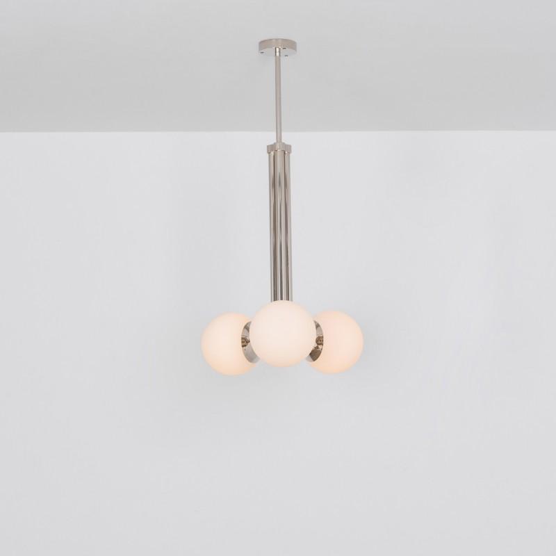 Tubular 3-Light Modern Brass Chandelier M/L - Schwung