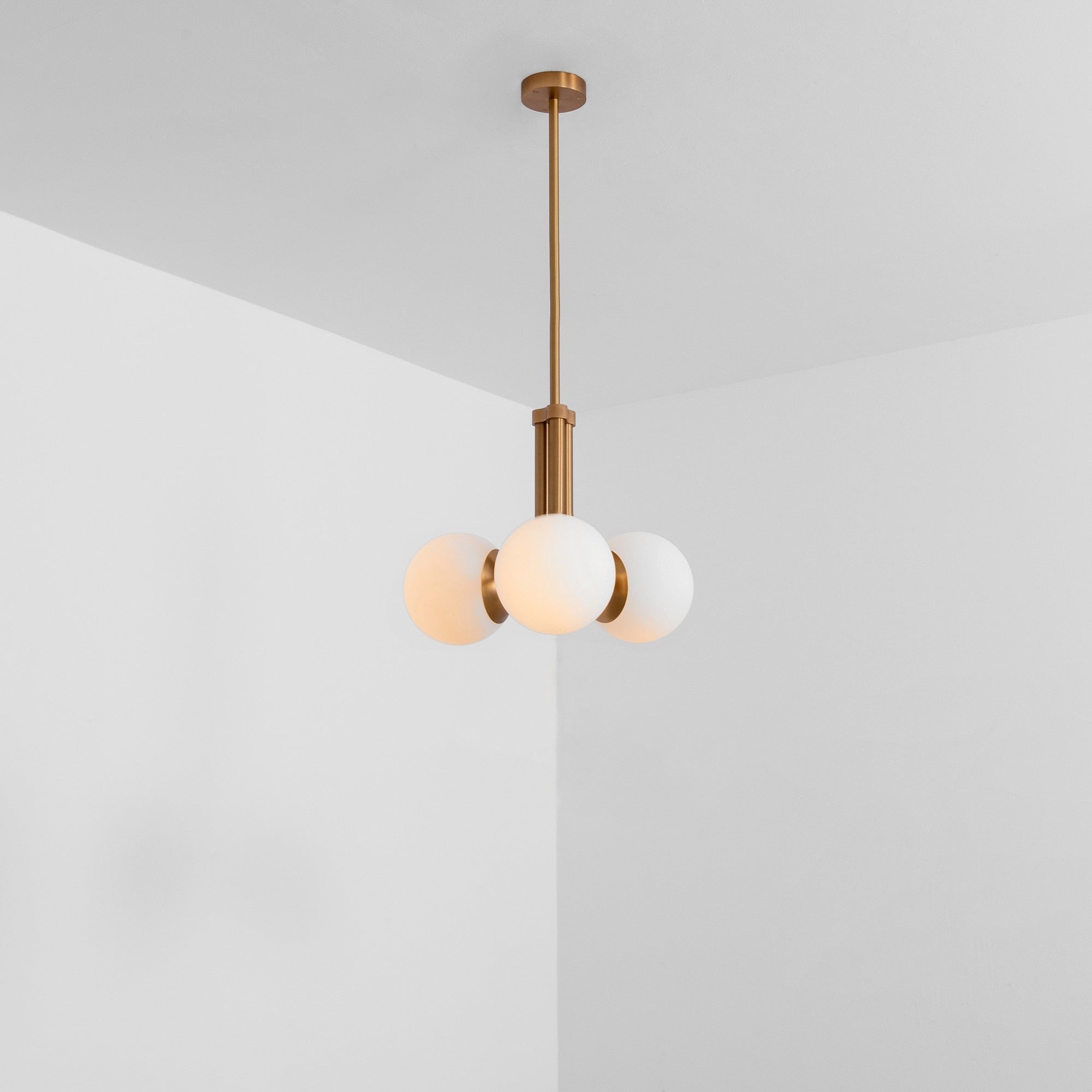 Tubular 3-Light Modern Brass Chandelier M/L - Schwung