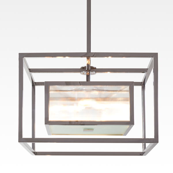 Upton Geometric Stainless Steel Chandelier