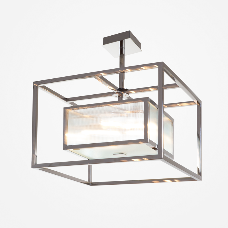 Upton Geometric Stainless Steel Chandelier