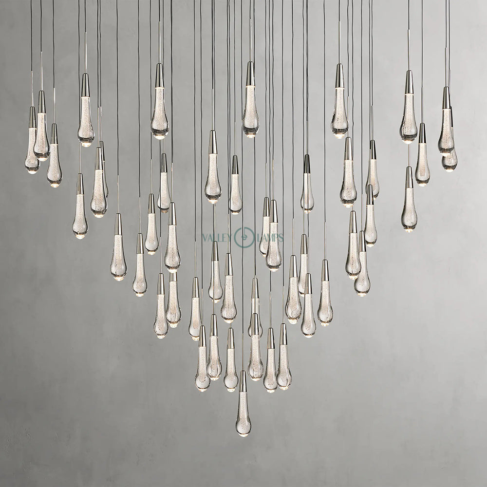 Raindrop Round Chandelier 58'' for living room/ bedroom