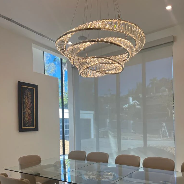 1/2/3-Ring Crystal Chandelier