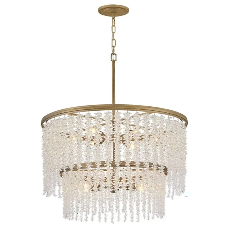 Valley Lamps Vac Crystal Round 2 Tier Chandelier 30"