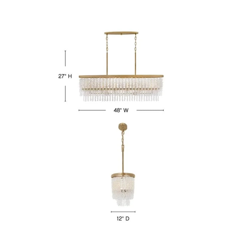 Valley Lamps Vac Crystal Linear Chandelier