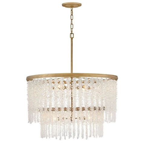 Valley Lamps Vac Crystal Round 2 Tier Chandelier 30"