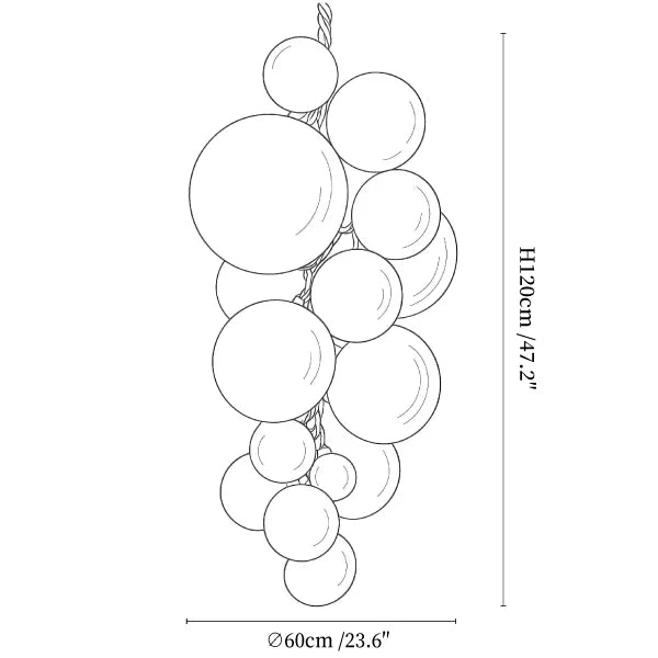 Velymo Grapetta Grape Cluster Chandelier