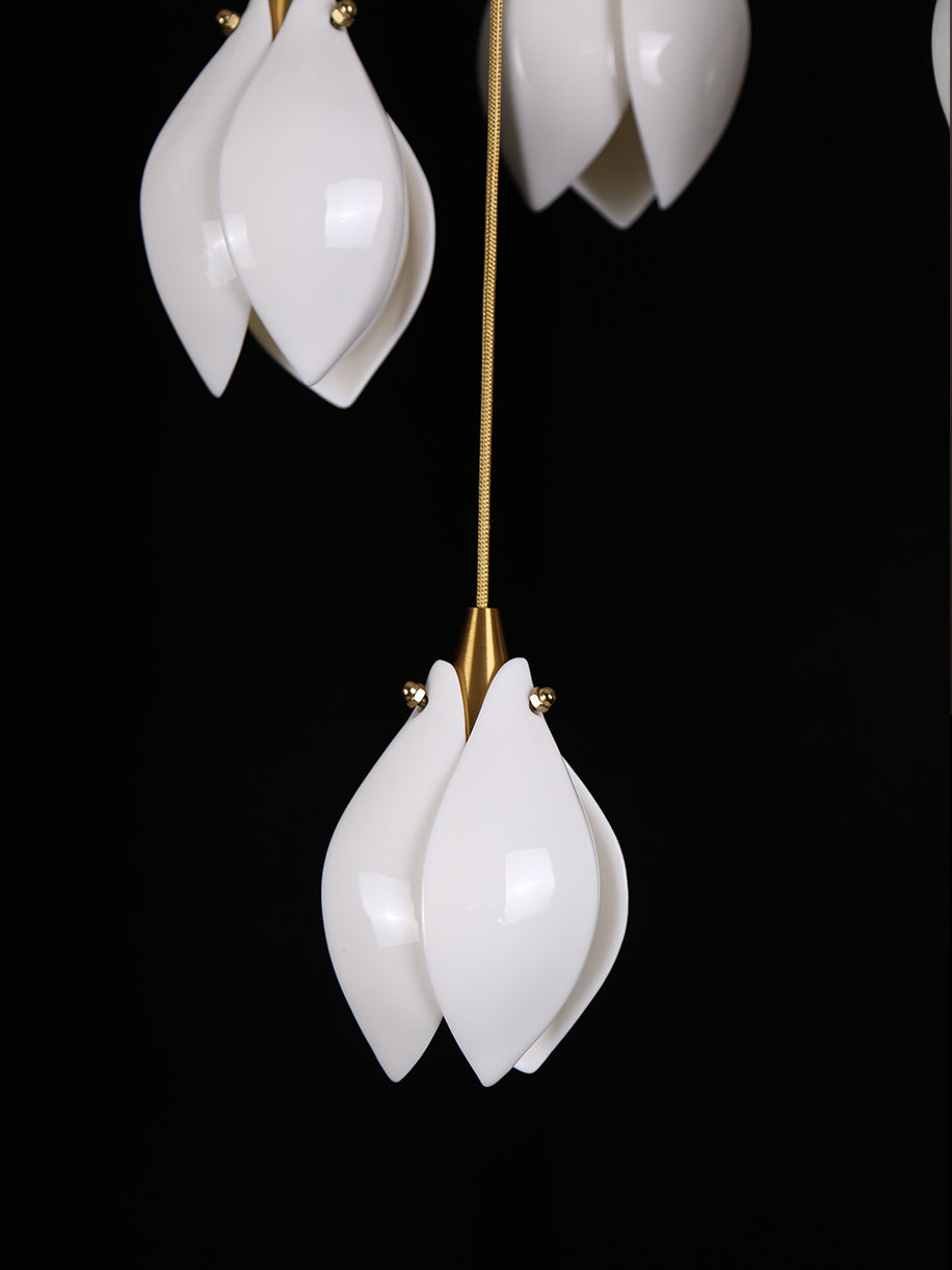 Bloom Porcelain Petals Pendant Light