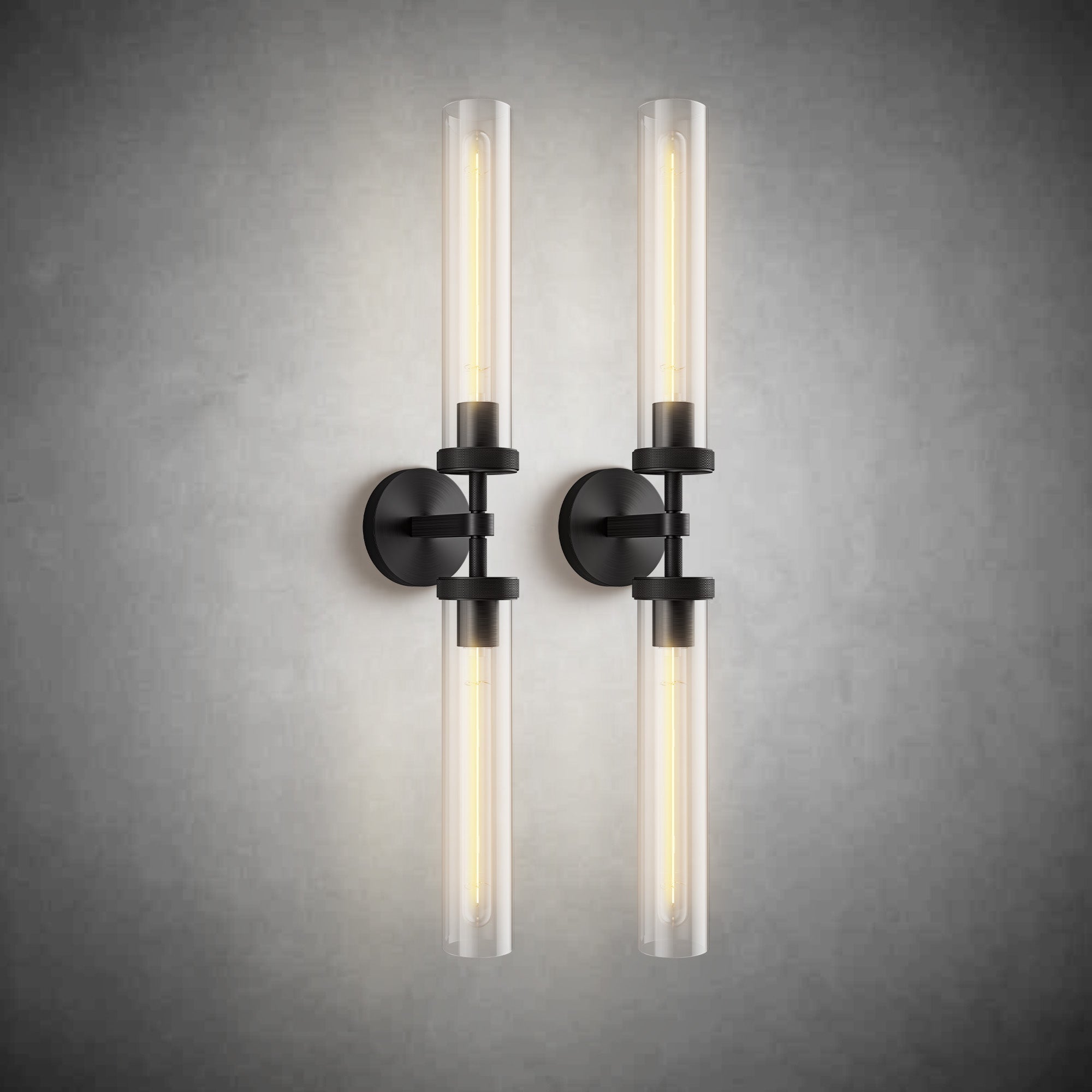 Modern Glass Tube Wall Lamp (2 Pieces)