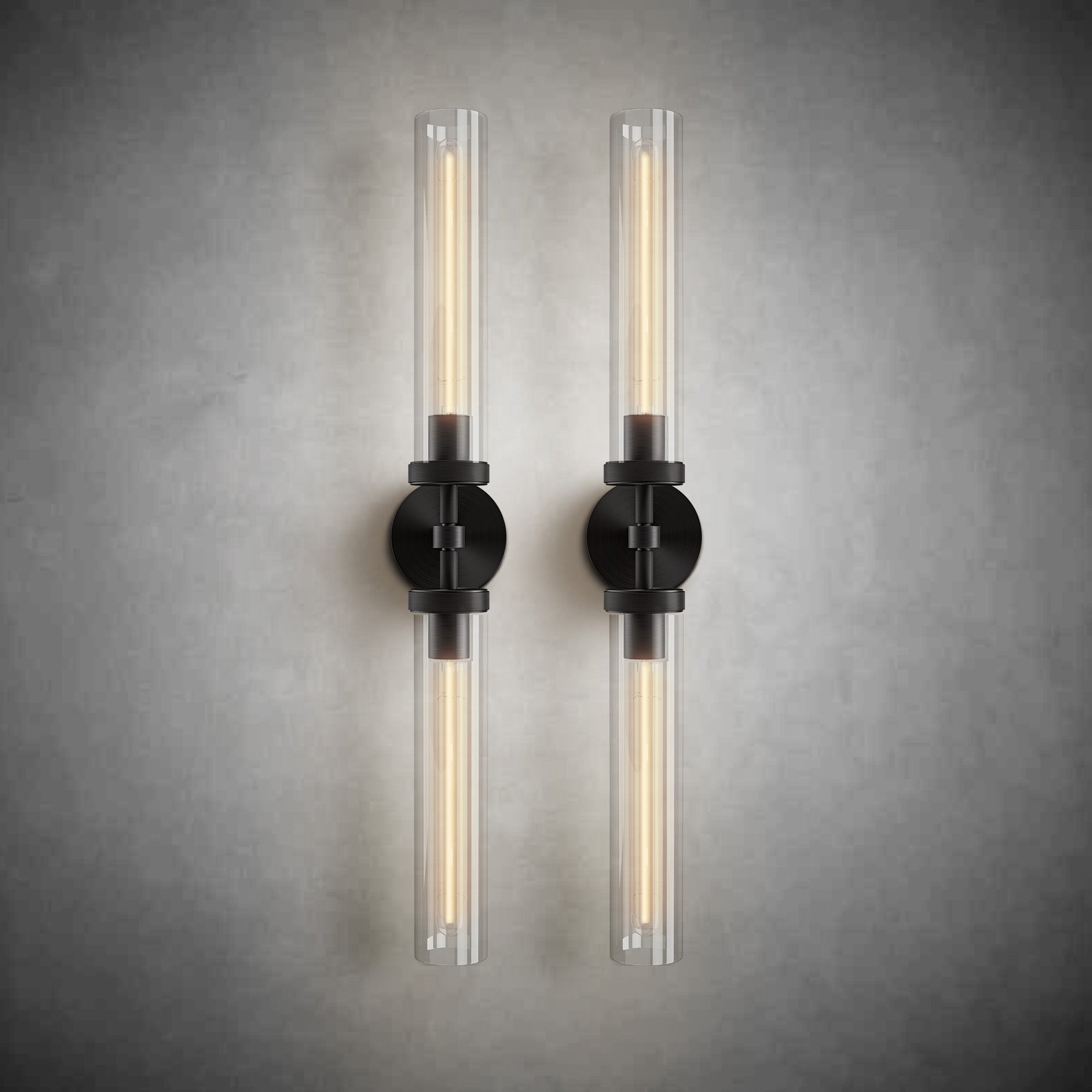 Modern Glass Tube Wall Lamp (2 Pieces)