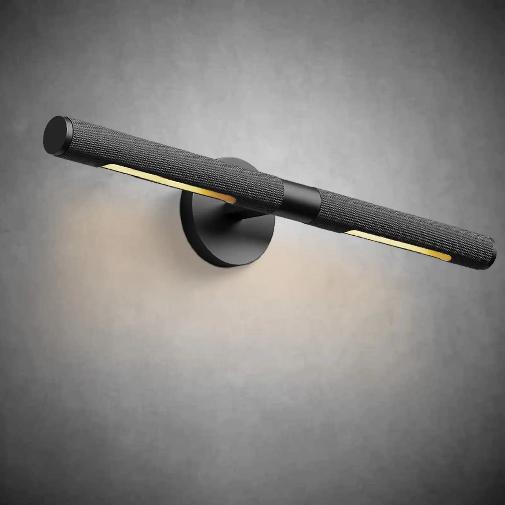 Black Copper Bathroom Wall Sconce Light with 360° Rotatable Shade