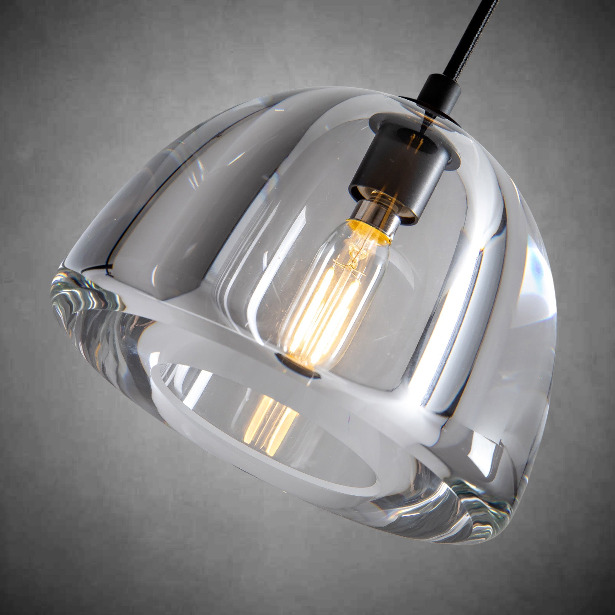 Hemispherical Crystal Pendant Light