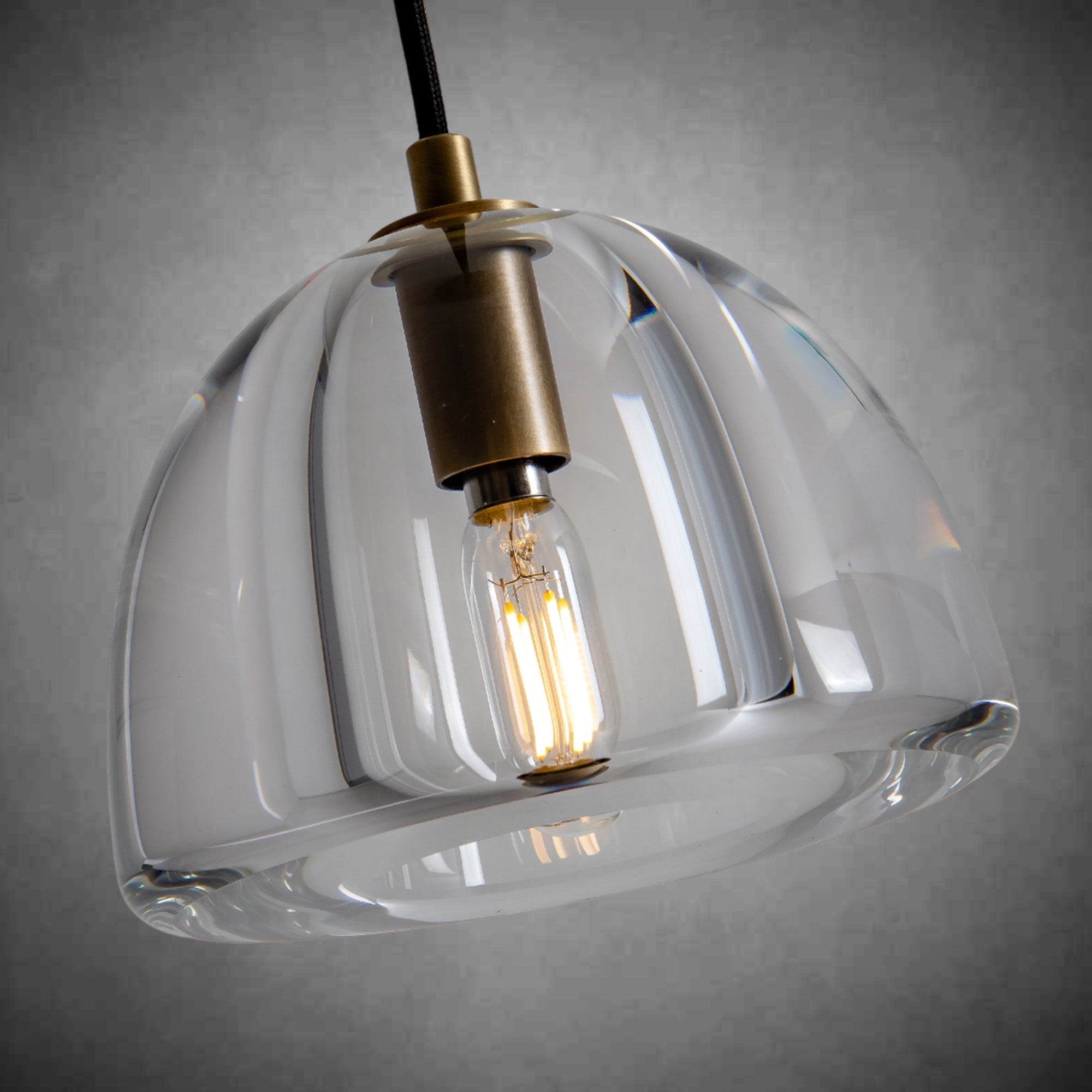 Hemispherical Crystal Pendant Light
