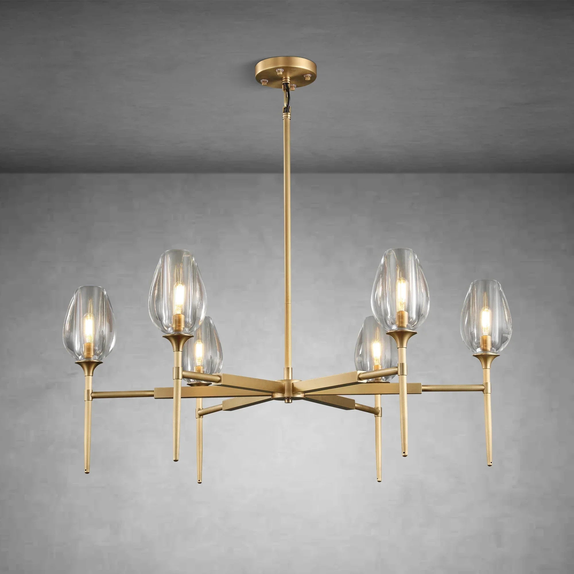 Modern Tulip Round Chandelier for Living Rooms and Bedrooms