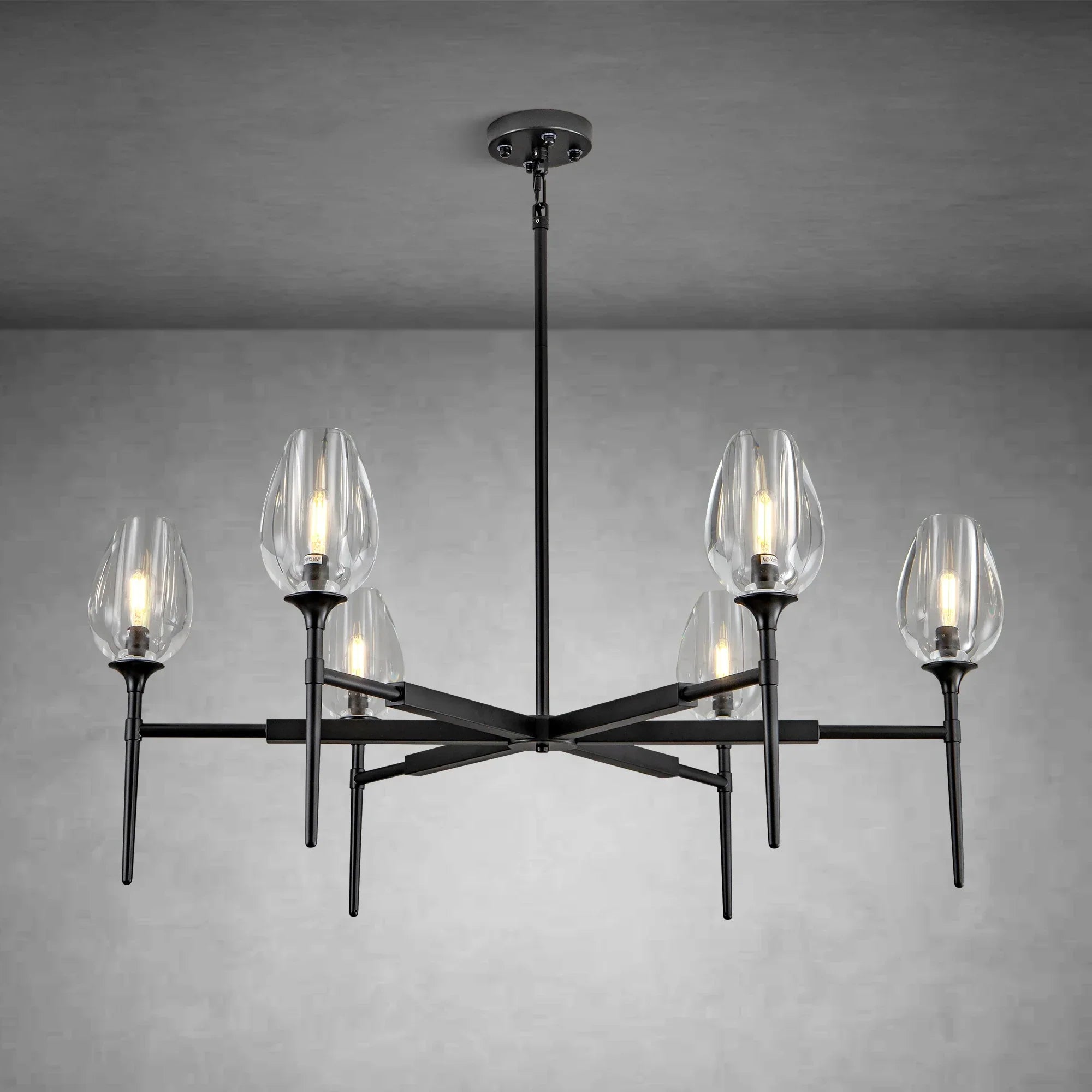 Modern Tulip Round Chandelier for Living Rooms and Bedrooms