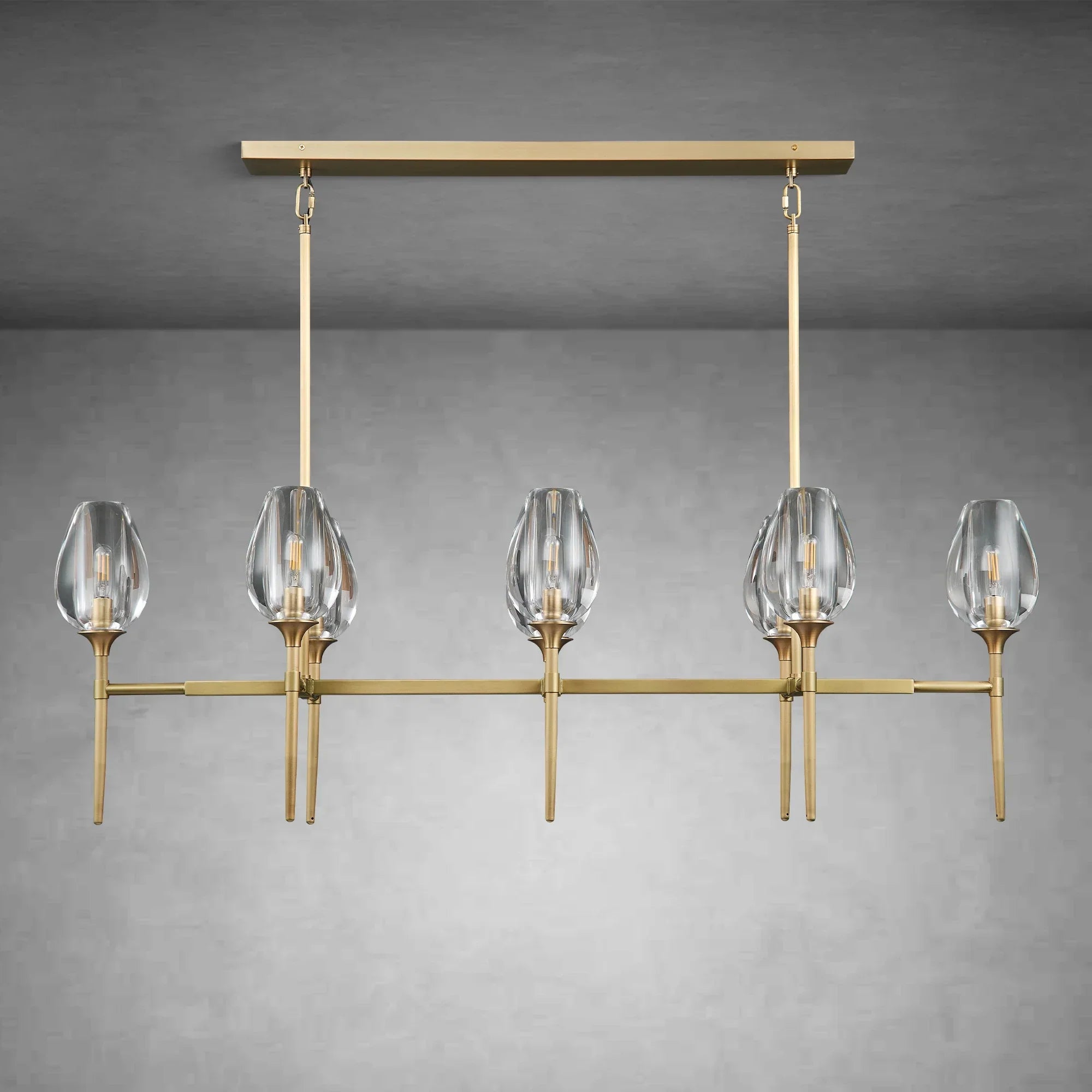 Modern Tulip Linear Chandelier for Dining Room and Bedroom