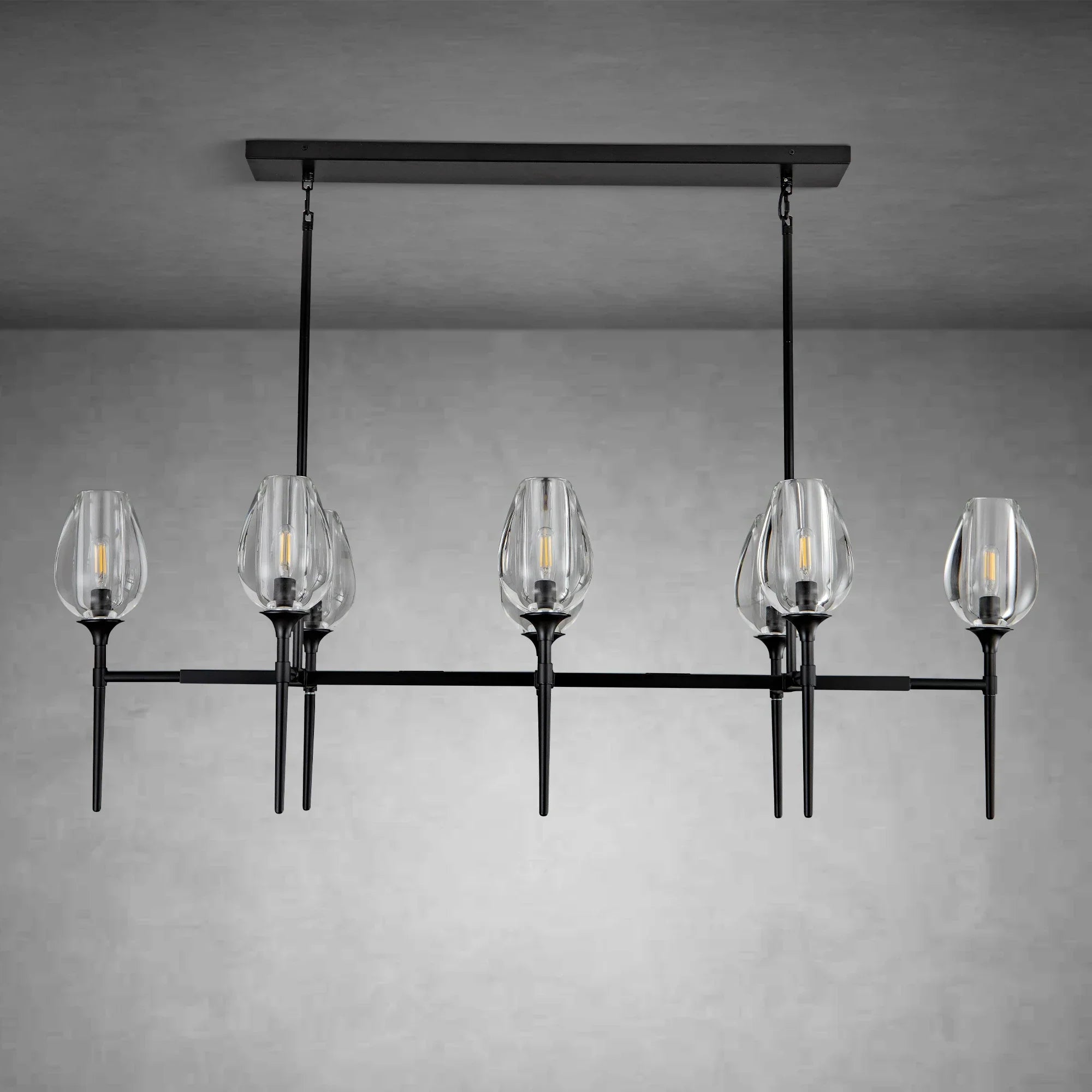 Modern Tulip Linear Chandelier for Dining Room and Bedroom