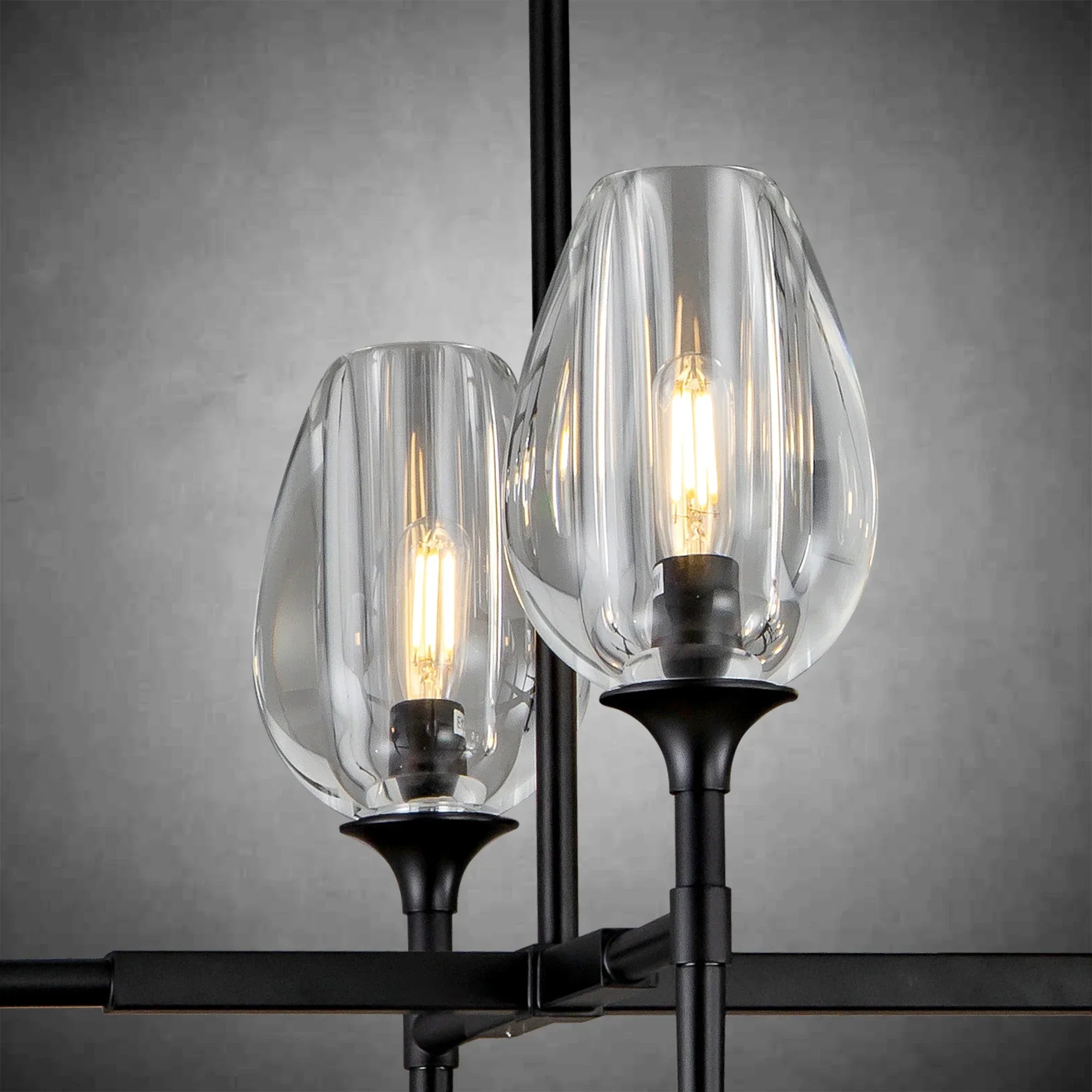 Modern Tulip Linear Chandelier for Dining Room and Bedroom