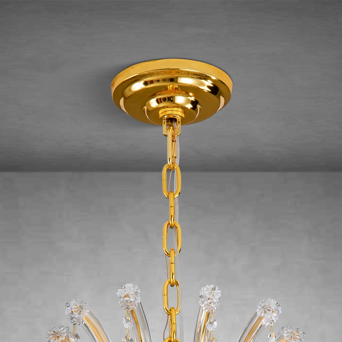 Modern Crystal Chandeliers, Gold Candle Chandelier -Luxury Chandelier Lighting Fixtures for Dining Room
